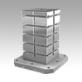 Workholding cubes, grey cast iron with T-slots