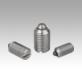 Spring plungers with slot and thrust pin, stainless steel - inch