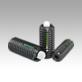 Spring plungers with hex socket and POM thrust pin, steel, with thread lock - inch