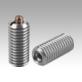Spring plungers with hex socket and thrust pin,  stainless steel, standard spring force - inch