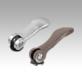 Cam levers, stainless steel, with internal thread, plastic-metal thrust washer