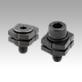 Wedge clamps, steel, with wedge faces