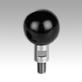 Ball handles rotatable with external thread