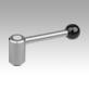 Tension levers in stainless steel with internal thread, 0 degrees, inch