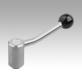 Tension levers in stainless steel with internal thread, 20 degrees, inch