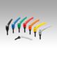 Clamping levers, die-cast zinc with external thread and protective cap, threaded pin black oxidised steel - inch