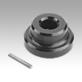 Thrust pads with retaining pin