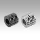 Shaft collars one-piece, wide, slitted outside
