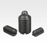 Spring plungers with slot and thrust pin, steel – inch