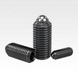 Spring plungers with hexagon socket and ball, steel, inch