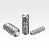 Spring plungers with hexagon socket and POM thrust pin, stainless steel, inch