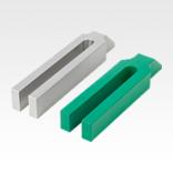 Clamp straps open U flat pin, steel or aluminium