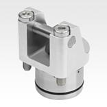 Rotary lever clamps, pneumatic double-acting