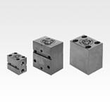 Block cylinders, hydraulic with metal wiper double / single acting with spring return
