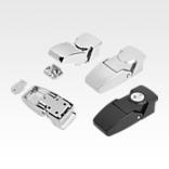 Latches, fastening holes hidden