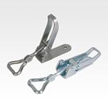 Latches adjustable with swing bail