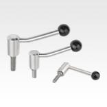 Tension levers with external thread, stainless steel, inch