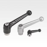 Clamping levers internal thread, steel parts stainless steel - inch