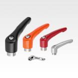Clamping levers internal thread, steel parts stainless steel - inch