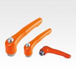 Clamping levers with protective cap internal thread, steel parts stainless steel - inch