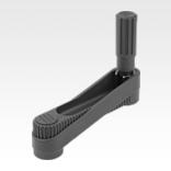 Crank handles with fold-down cylinder grip - inch