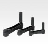 Crank handles with revolving cylinder grip, locating hole without slot - inch