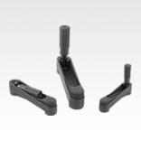 Crank handles with fold-down cylinder grip