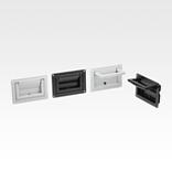 Recessed handle, aluminium, fold-down