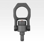Threaded hoist pin, self-locking, steel with rotating shackle