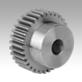 Spur gears in steel, module 1.5 toothing milled, straight teeth, engagement angle 20°