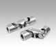Cardan double joints, stainless steel, with plain bearing, similar to DIN 808