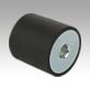 Rubber buffers steel or stainless steel, type C
