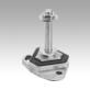 Machine feet, aluminium with vibration absorption screw-on