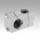 Tube clamps cross, aluminium - inch