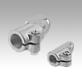 Tube clamps, swivel half aluminium, with sunken teeth