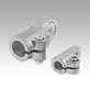 Tube clamps swivel half aluminium, with raised teeth