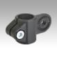 Tube clamps swivel half, sunken teeth, plastic