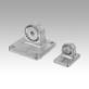 Tube clamps swivel base aluminium, with sunken teeth
