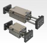 Linear modules pneumatic with two round guides