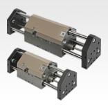 Linear modules pneumatic with three round guides
