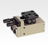Rotary module, pneumatic, for tight installation spaces