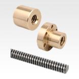 Trapezoidal threaded spindles and trapezoidal threaded nuts