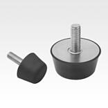 Rubber buffers type K conical with external thread