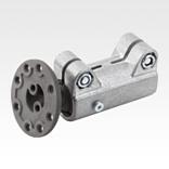 Tube clamps straight, aluminum with ball joint