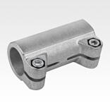 Tube clamps, straight, aluminium
