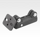 Tube clamps straight, plastic with ball joint