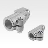 Tube clamps, swivel half aluminium, with sunken teeth
