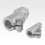 Tube clamps swivel half aluminium, with raised teeth
