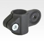Tube clamps swivel half, sunken teeth, plastic