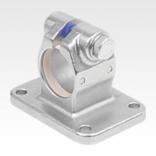 Linear actuator connector clamps, stainless steel flange